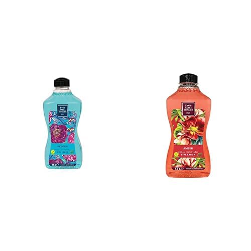 Eyüp Sabri Tuncer Doğal Zeytinyağlı Sıvı Sabun Okyanus 1,5 L Pet Şişe (1 x 1500 ml) xEyüp Sabri Tuncer Doğal Zeytinyağlı Sıvı Sabun Amber 1,5 L Pet Şişe (1 x 1500 ml)