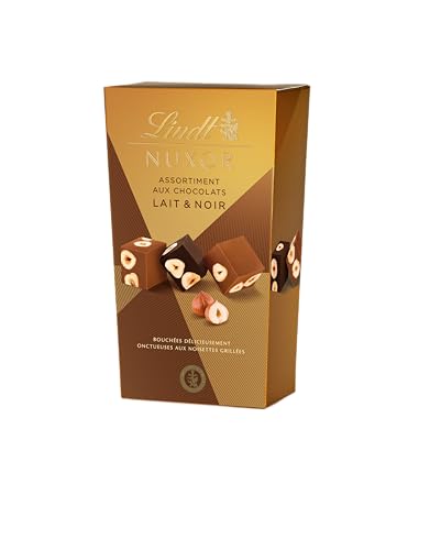 Bombones con avellanas Lindt NUXOR Surtido BALLOTIN, chocolate con leche, chocolate negro, 165 GR