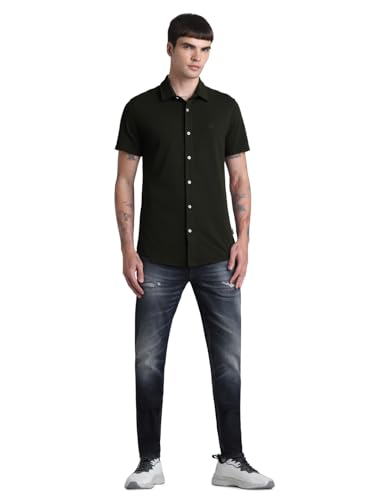 Image of JACK & JONES Men's Cotton Solid Slim Fit Shirt