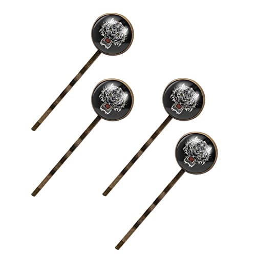 Barrettes mignonnes tigre blanc faites main, le cadeau idéal pour des coiffures élégantes