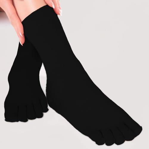 Image of Bencailor 4 /12Pairs Women Toe Sock Five Toe Sock