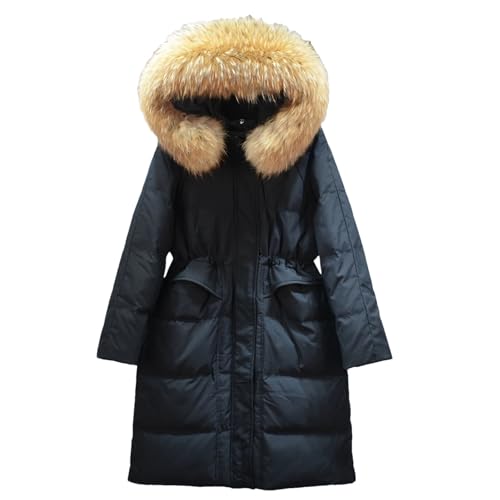 Women's Winter Windproof Warm Down Coats Slim Thicken Hooded Fashions Long Puffer Jacket
