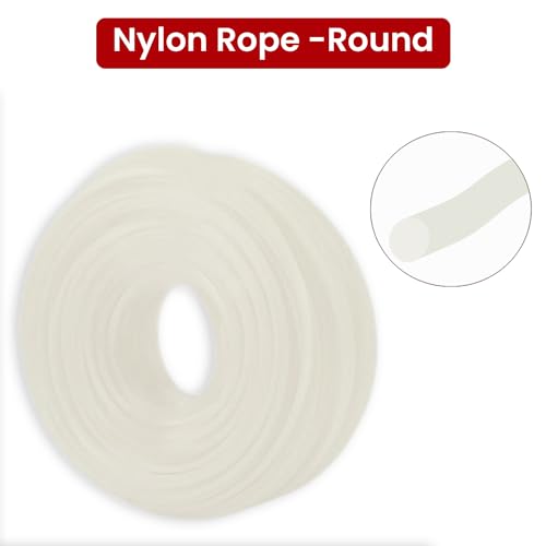 Image of Balwaan Krishi Trimmer Line | Nylon Rope Bundle for Brush Cutter, Accessory of Tap n Go | Grass Cutter, Trimmer, Tap n Go | Suitable for All Types of Brush Cutter (Round, Pack of 2)|NRR-350 (White)