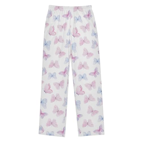 ZZKKO Cute Butterflies Watercolor Boys Pants for Kids Jogger Pants with Pockets S-XL