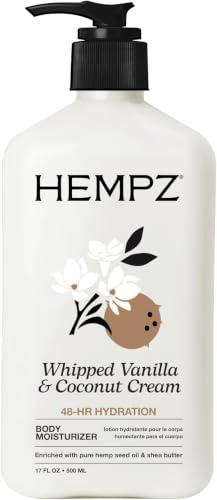 Image of Hempz Whipped Vanilla & Coconut Cream Body & Hand Lotion, Vegan Formula, for Men or Women, 17 oz. (Pack of 12)