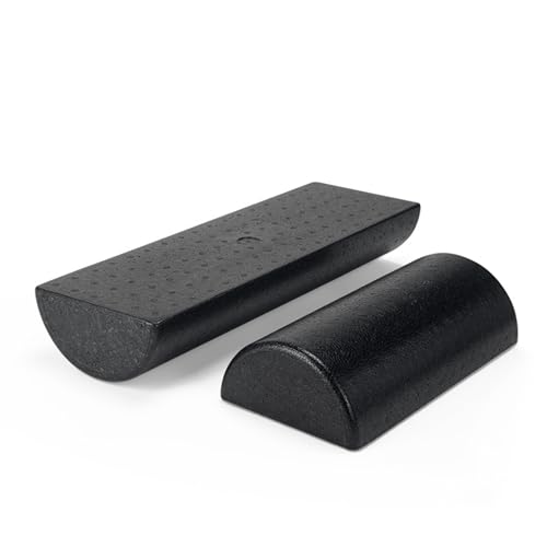 Rodillo de masaje de espuma de doble superficie, rodillo semicircular para yoga y alivio de piernas/espalda, herramienta liviana de recuperación para pilates fitness miniatura 4