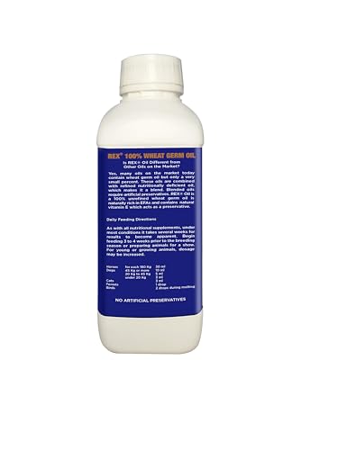 Image of Rex Wheat Germ Oil 500 ml | Vitamin E & Omega 3,6 | Pet Skin & Coat Care
