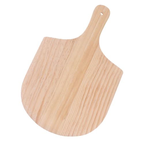 GRIRIW Wooden Pizza Peel with Handle Pizza Paddle Cutting Board for Baking Serving and Chopping Versatile Food Serving Tray Wood Design for Indoor Outdoor Use