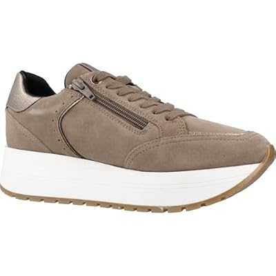 Geox Women's D New Kency A Trainers, Taupe, 9