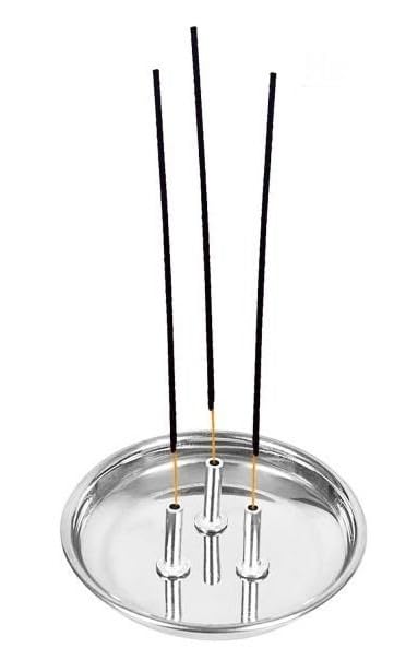 Image of Royals Pack of 2 | Stainless Steel Agarbatti Stand with Plate Stainless Steel Incense Holder | Dhoop Stick Holder | Agarbatti Stand | (Small)