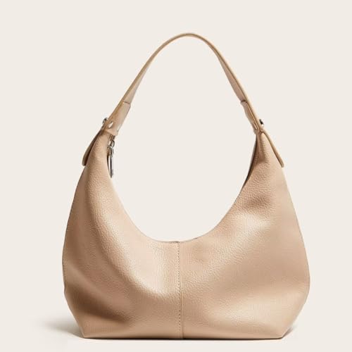 Designer Hobo Handbag for Ladies,Stylish Crescent&Dumpling Shaped PU Leather Shoulder Bag,Top Handle Tote with Zipper2