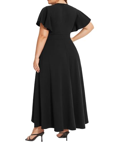 Pinup Fashion Women Plus Size Dresses Wedding Guest - Formal Cocktail Wrap High Low Long Dress2