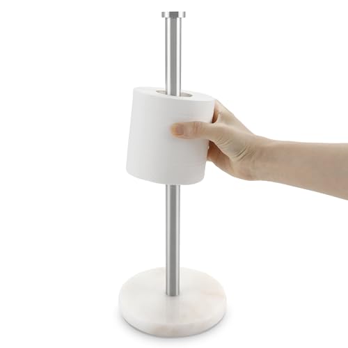 KES Free Standing Toilet Roll Holder Bathroom Toilet Paper Holder Stand with Marble Base for 3 Rolls Stainless Steel Brushed Finish, BPS202S39-2