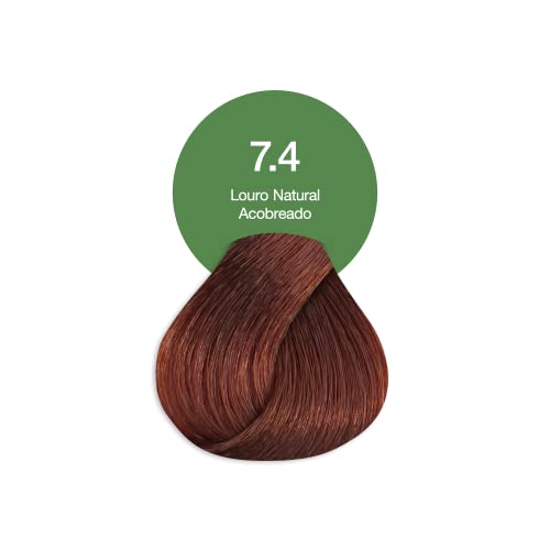 Acquaflora 7.4 Louro Natural Acobreado Coloracao Creme Permanente Vegana 60g
