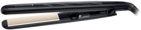 Remington prostownica do włosów z jonizacją, powłoka ceramiczno-turmalinowa, 4x ochrona włosów, zakres temp. 150-230°C, obrotowy przewód 1.8m, etui, moc 40W, czarna, Ceramic Slim S3500