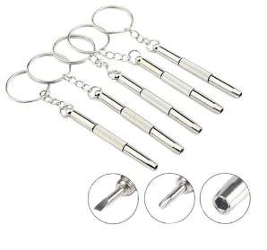 Pack of 2 Compact Pocket Mini DIY Screwdriver Kit with Keychain for Eyeglass, Sunglass, Watch, Jewellery, Electronics, Toy Repair Kit Kids/Adults,Ideal For Christmas Gift