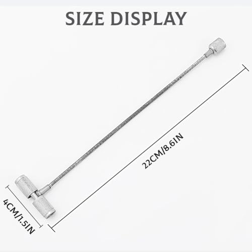 Image of Valve Stem Installation Fishing Tool, Tire Valve Core Remover Puller with Flexible Steel Cable, Universal Auto Plug Repair Tool for Car Tire, Stainless Steel