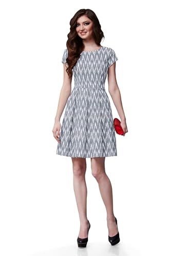 Image of Cotton Pochampally ikat unstitched blouse, Kurthi, long frock fabric material for women (1 meter, 2 meters & 3 meters)