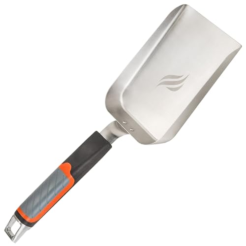 Black stone 15 Stainless Steel Griddle Scoop with Flat Base 1-Piece