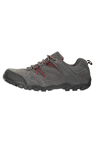 Mountain Warehouse tênis de caminhada masculino - cabedal de camurça, Dark Grey, 12