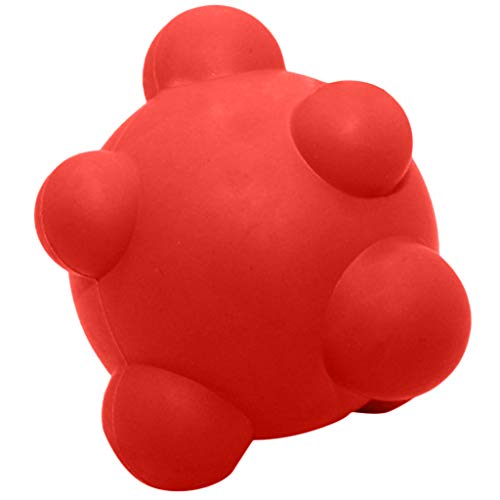 Yowablo Katzenspielzeug Ball Hundespielzeug Hundeball Katzenball Hunde Kauspielzeug Saugnapf Hund Zahnb?ste Spielzeug Snackball Hund Frisbee Katzen (7cm,Rot)