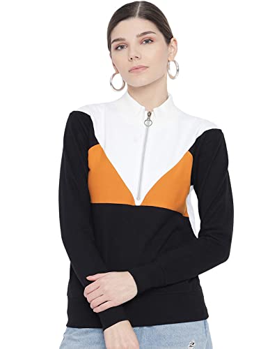 Women Cotton Sweatshirt (Medium, Multicolored 3)