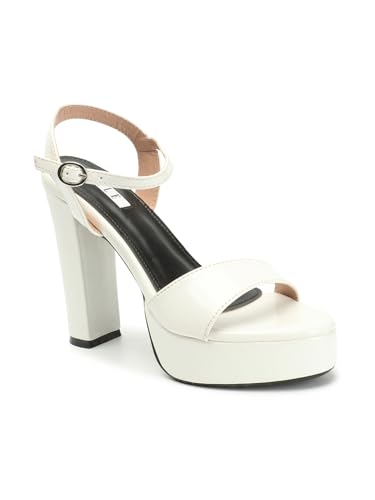 ELLE Womens Anklestrap Sandals Colour-White, Size-UK 6 (B0CN9DMDVF) Amazon Price History, Amazon Price Tracker