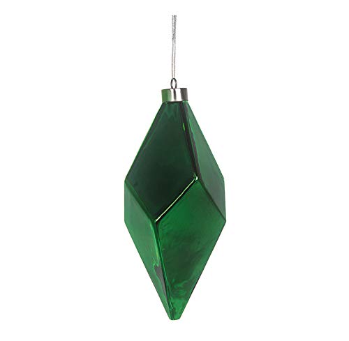 Pendentif Diamant Cristal Vert 12cm 4pcs pour décoration de sapin