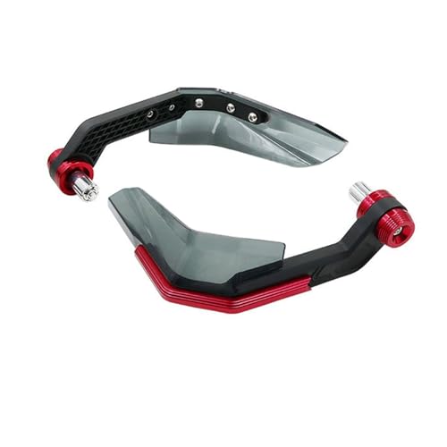 Protège mains moto rouge pour stopper le froid aux doigts en scooter et motocross