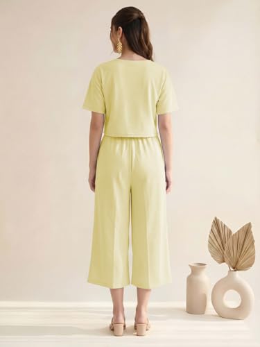Image of Leriya Fashion Co-ord Set for Women Stylish - Trendy Korean Summer Travel Outfit | Lightweight Two Piece Dress for Beach & Holiday Look | Casual Style Textured Dress for Woman