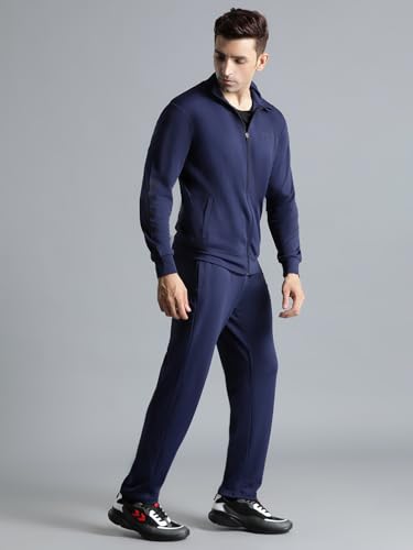 Image of hummel Promo Men's All weather Regular Fit Track Suit with Zipper and Pockets Comfortable Breathable Stretchable Soft Fabric For Everyday Use Ideal for Gym Training or Running Loungwear