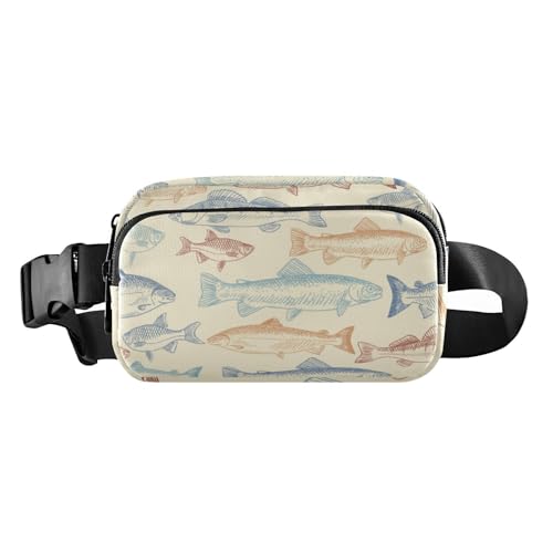 Bunte Hüfttasche mit Meeresfischen für Damen und Herren, Mehrzweck-Umhängetasche mit verstellbarem Riemen für Reisen, Laufen, Wandern, bunte Meeresfische, Einheitsgröße, Bunte Meeresfische, Bunte Hüfttasche mit Meeresfischen für Damen und Herren, Mehrzweck-Umhängetasche mit verstellbarem Riemen für Reisen, Laufen, Wandern, bunte Meeresfische, Einheitsgröße, Bunte Meeresfische,