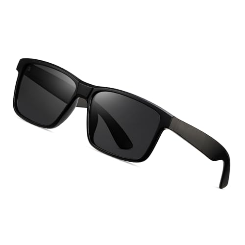 Image of Sports Polarized Sunglasses for Mens and Womens,Black Retro Sun Glasses Driving Fishing Cycling UV Protection