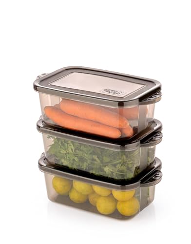 Image of Fridge Storage Containers, Storage Box for Kitchen, Refrigerator Organizer Containers, Kitchen Storage Box, Fridge Storage Boxes, Pantry Organization (Pack of 6, 1100Ml)