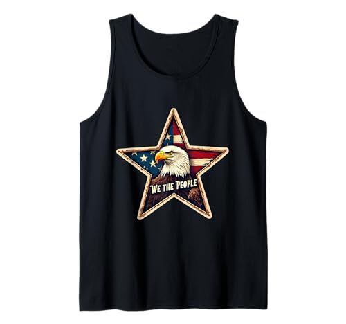 We The People American Patriot Eagle USA 4th Of July Star Tank Top