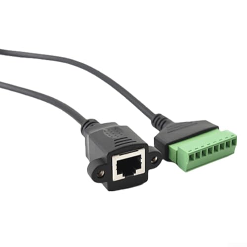 Pumixiy RJ45 Vrouwelijk Eindblok met 30cm Koperen Netwerk Kabel Connector, Schroef Vast Geen Solderen Ethernet Extension voor CCTV DVR en 8 Pin Apparaten - Afbeelding 6