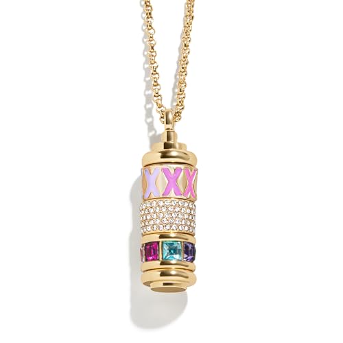BaubleBar Initial Spinner Charm Necklace