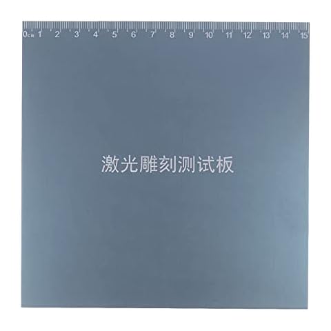 HARFINGTON Laser Engraving Card 15cm x 15cm Metric System Aluminum Alloy Reusable Laser Carving Metal Test Board with Scales for Painting DIY, Blue, Lotion Blue Cover