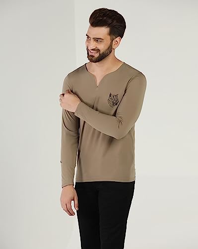 Image of INKKR Regular Fit Style V-Neck Full Sleeve T-Shirts for Men