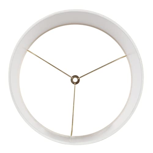 Image of Aspen Creative 31405 Contemporary Drum (Cylinder) Shaped Spider Construction Lamp Shade in Off White Linen, 8 inch wide (8 inch x 8 inch x 11 inch)
