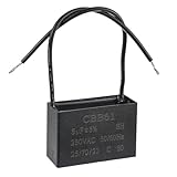 HUAREW CBB61 5uf 2-Wire Ceiling Fan Capacitor for Electric Fan Pump Motor Generator, 250V AC 50/60 Hz Electrical Power Relay Connecting Capacitor