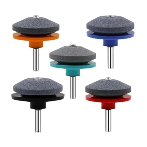 Youdefa Afilador de Cuchillas Sin Filo para Cortacésped de 5 Piezas, Kits de Afilador de Cuchillas para Cortacésped, Afiladores de Cuchillas Universales para Cortadoras de Césped