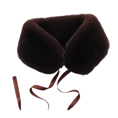 Oxtxuzdm Écharpe unisexe en peluche pour l'extérieur, l'hiver, le bureau, la climatisation, écharpe pour voyage et usage quotidien pour adulte, café, Adult size 55cm