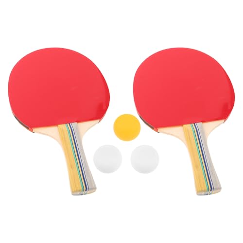Set raquettes de tennis de table en bois manche long lot de 2 adultes jeu intérieur