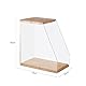 Buwico Vinyl-Schallplattenhalter, Schallplatten Aufbewahrung Schallplattenhalter, Vinyl Massivholz Plattenhalter für LP-Display, Plattenhalter für Moderne Home Office Desktop Dekoration