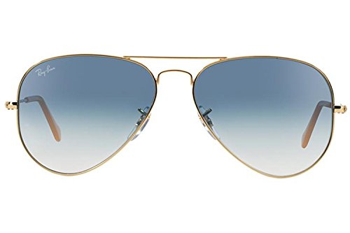 Ray-Ban RB3025 Aviator Sunglasses Arista Gold w/Blue Gradient (001/3F) 3025 58mm Authentic, 58 mm2