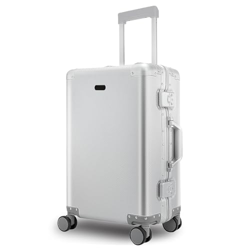 Tmore Aluminum Frame Luggage No Need to Check in, Hardside