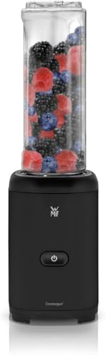 WMF Kult X Mix & Go Smoothie Maker, deep black, 0.6 L Tritan To-Go Flasche, Standmixer mit 4...