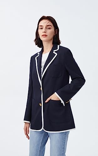 Women's Notch Lapel Blazer Casual Dinner Wedding Two Buttons Suit Jacket3