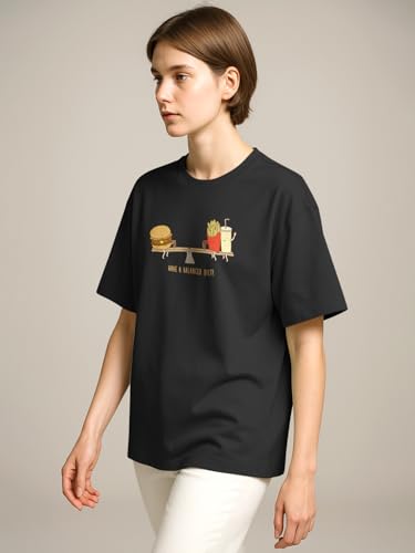 Image of HELLCAT Beige Trendy Printed Oversized T-Shirt for Women
